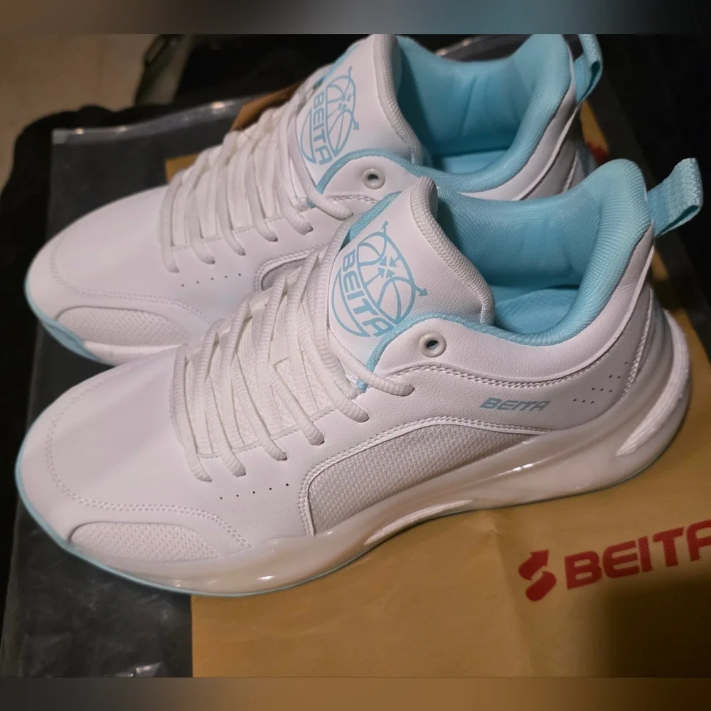 Beita Basketball Shoes Women Sports Sneakers Non Slip White Moon 9.5 NEW MSRP$63